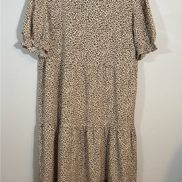PrettyGarden Leopard Print Tiered Midi Dress – Size Large - Picture 2 of 10